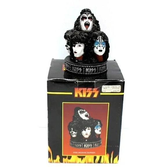 Vtg RARE Kiss Band Memorabilia 1998 Signature Superstars Incesnse Burner W/ Box - Picture 1 of 3